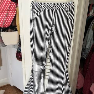 Striped Flare Pants